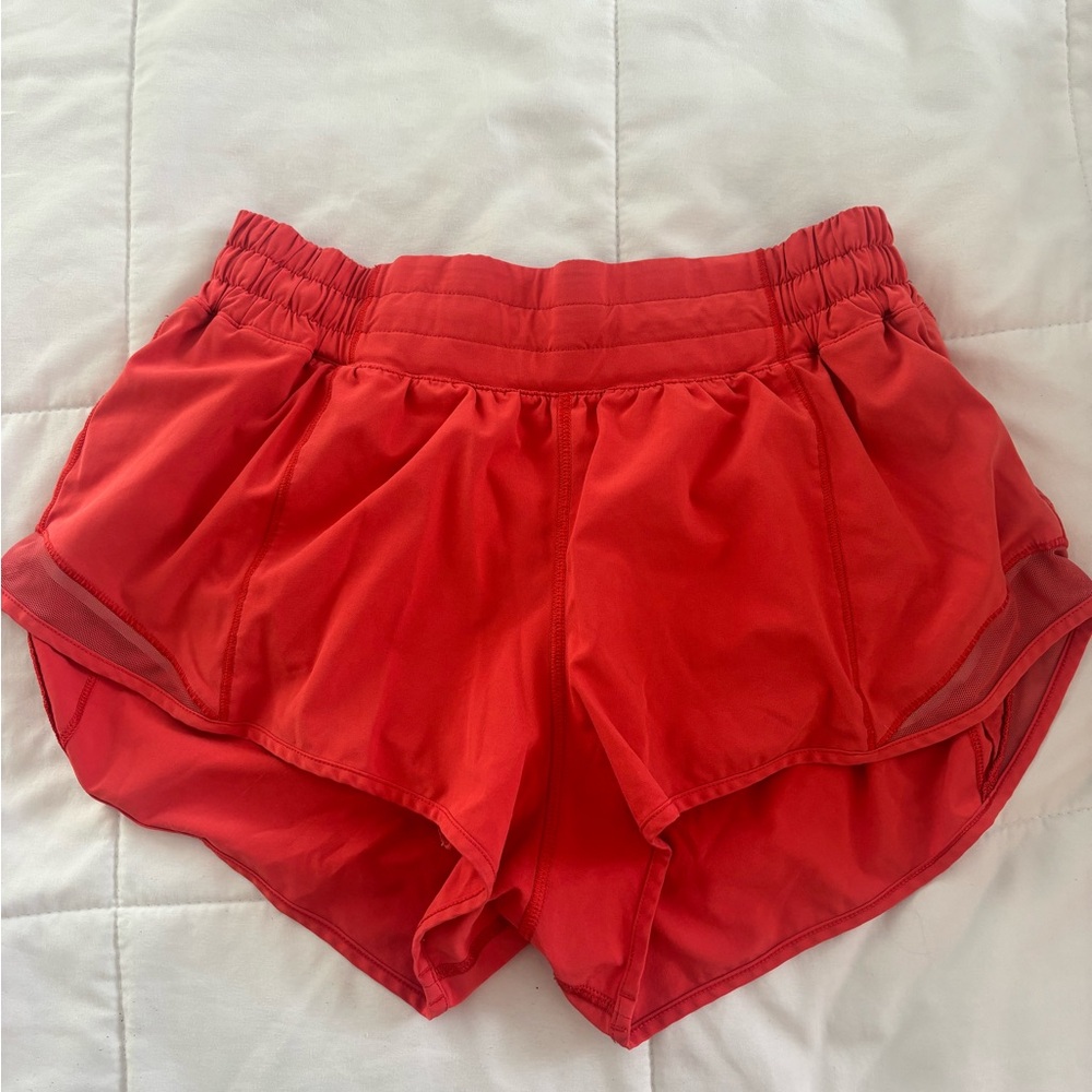 lululemon athletica Vibrant Red Hotty Hot shorts